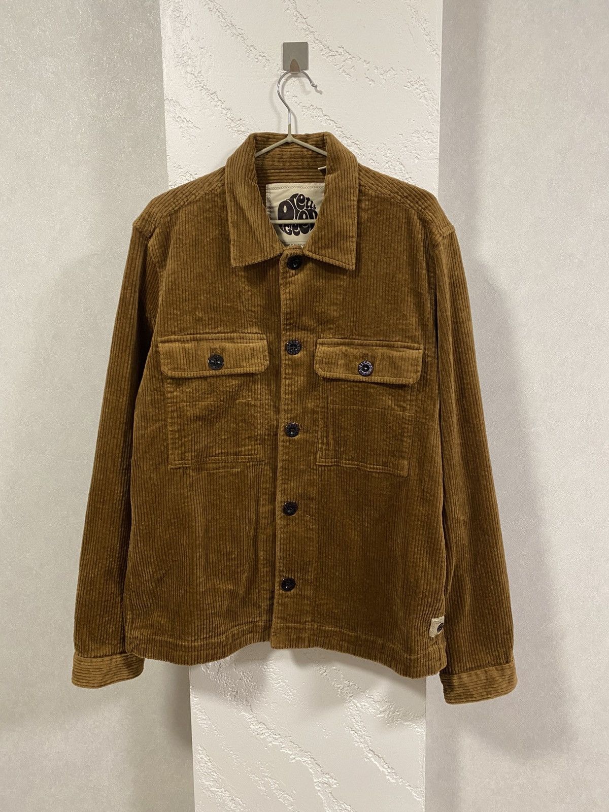 Pretty Green Pretty Green Field Over-shirt Brown Corduroy Light Jacket Size US M / EU 48-50 / 2 - 1 Thumbnail