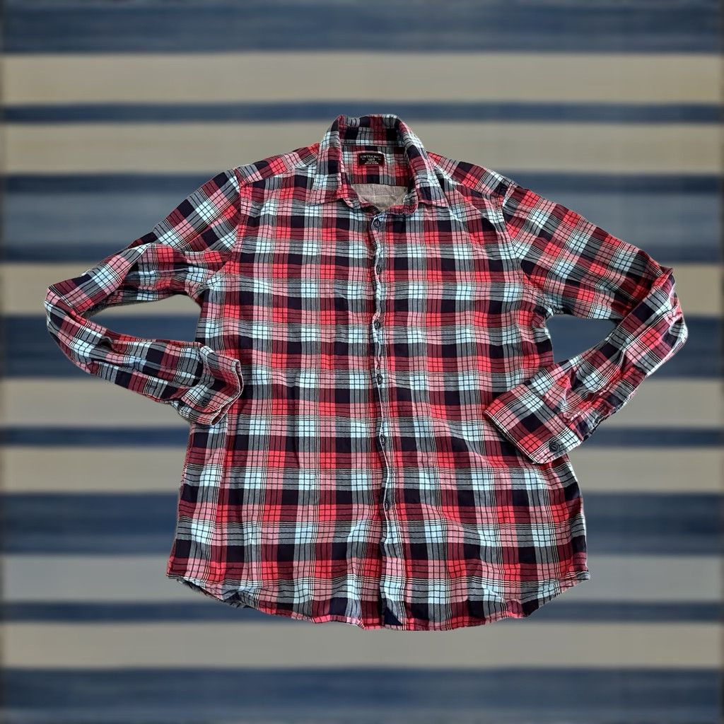UNTUCKit UNTUCKit Long Sleeve Button-Up Shirt Plaid Mens Large Slim Fit Size US L / EU 52-54 / 3 - 1 Thumbnail