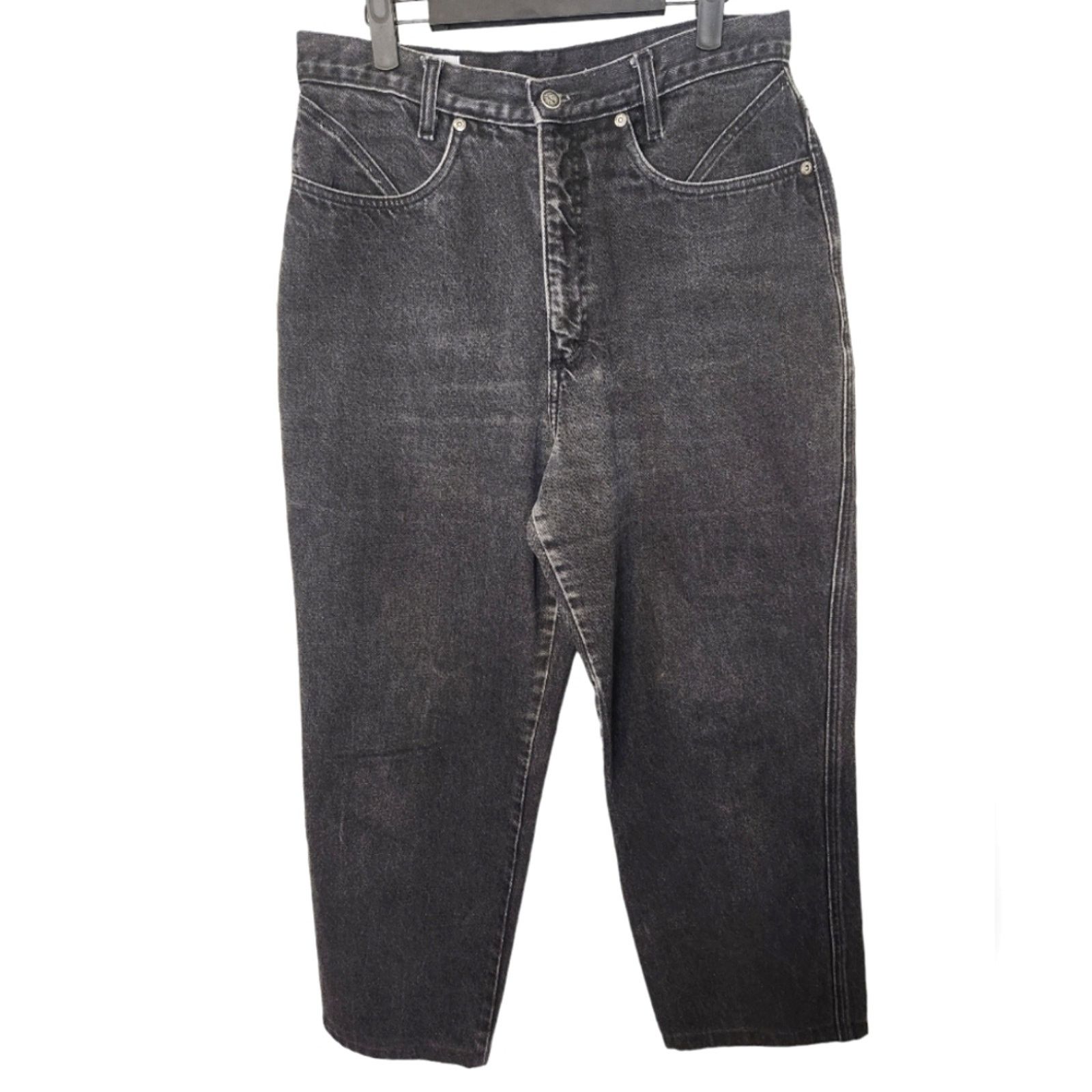 Vintage Vintage Bar None Quarter Horse black jeans 15/16 western 80s Size 33" - 1 Thumbnail