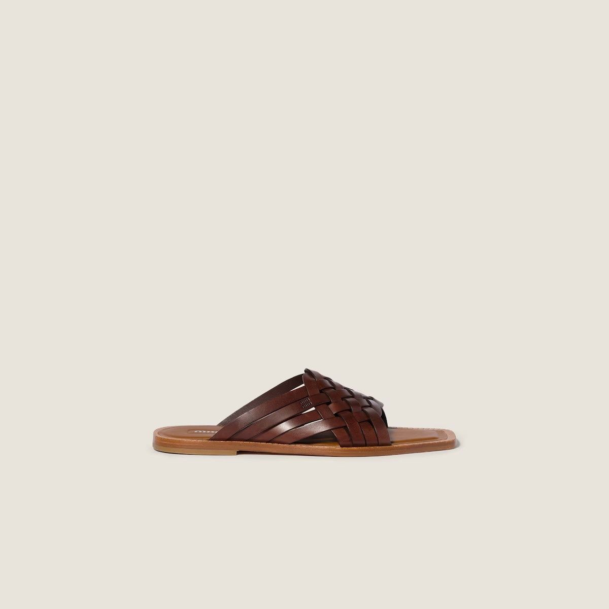 Miu Miu Miu Miu Leather Low Sandals IT 39 Women - USA Duties Paid Size US 9 / IT 39 - 1 Thumbnail