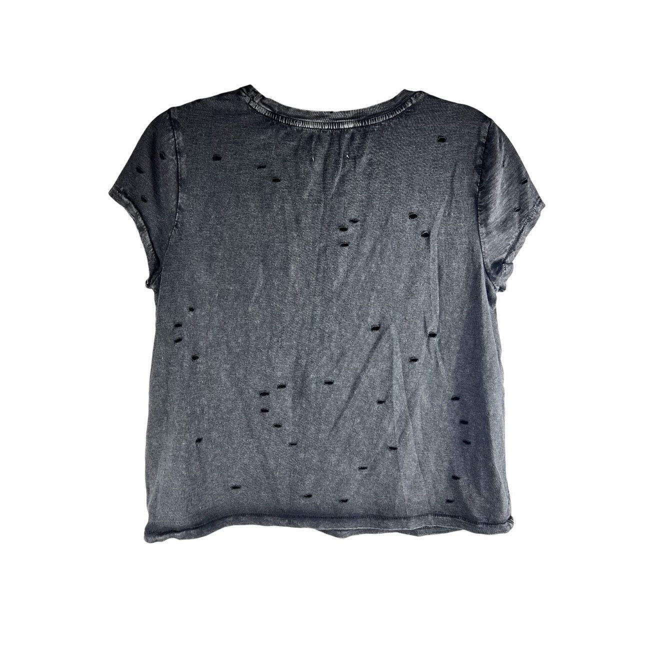 American Eagle Outfitters American Eagle Outfitters Black Distressed Pocket Tee Size S Size S / US 4 / IT 40 - 4 Thumbnail