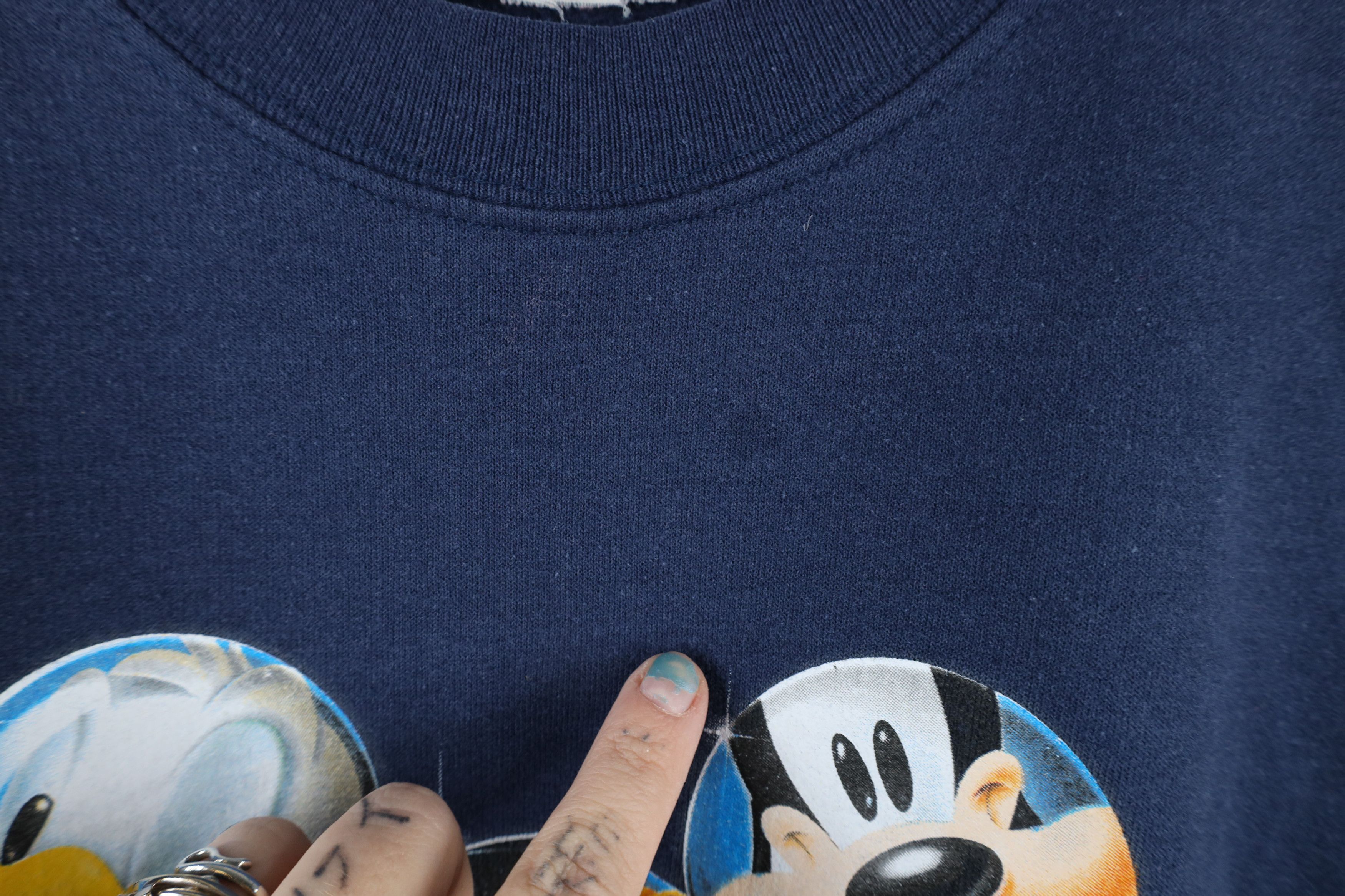 Disney × Vintage Vintage 90s Disney Spell Out Mickey Mouse Sweatshirt Blue Size XXL / US 16-18 / IT 52-54 - 5 Thumbnail