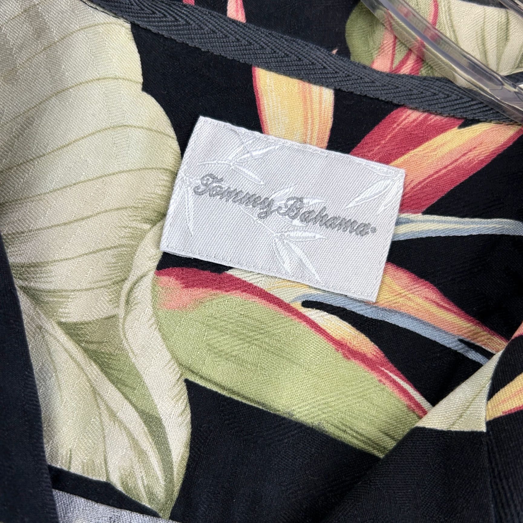 Tommy Bahama Tommy Bahama Silk Button-Up Shirt XL Hawaiian Bird of Paradise Black Size US XL / EU 56 / 4 - 5 Thumbnail