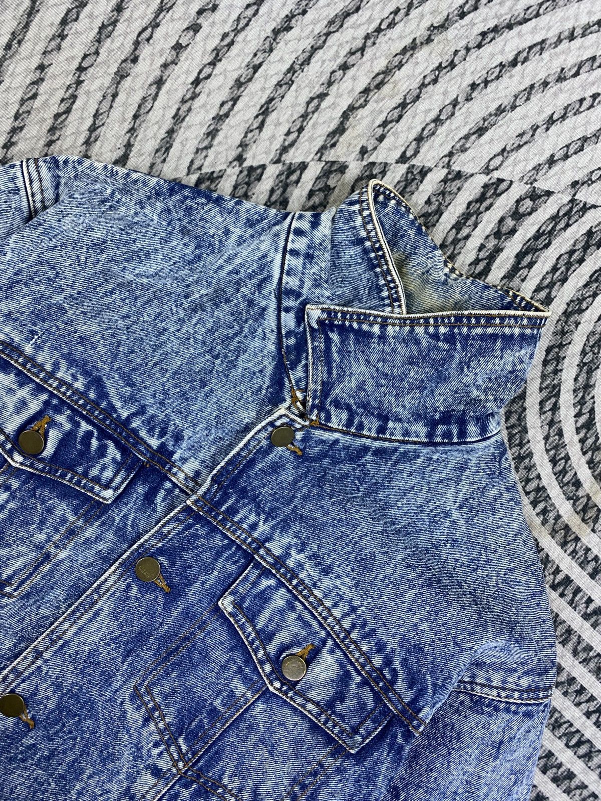 Japanese Brand Vintage Work Free Acid Blue Wash Denim Button Style Jacket Size US M / EU 48-50 / 2 - 8 Thumbnail