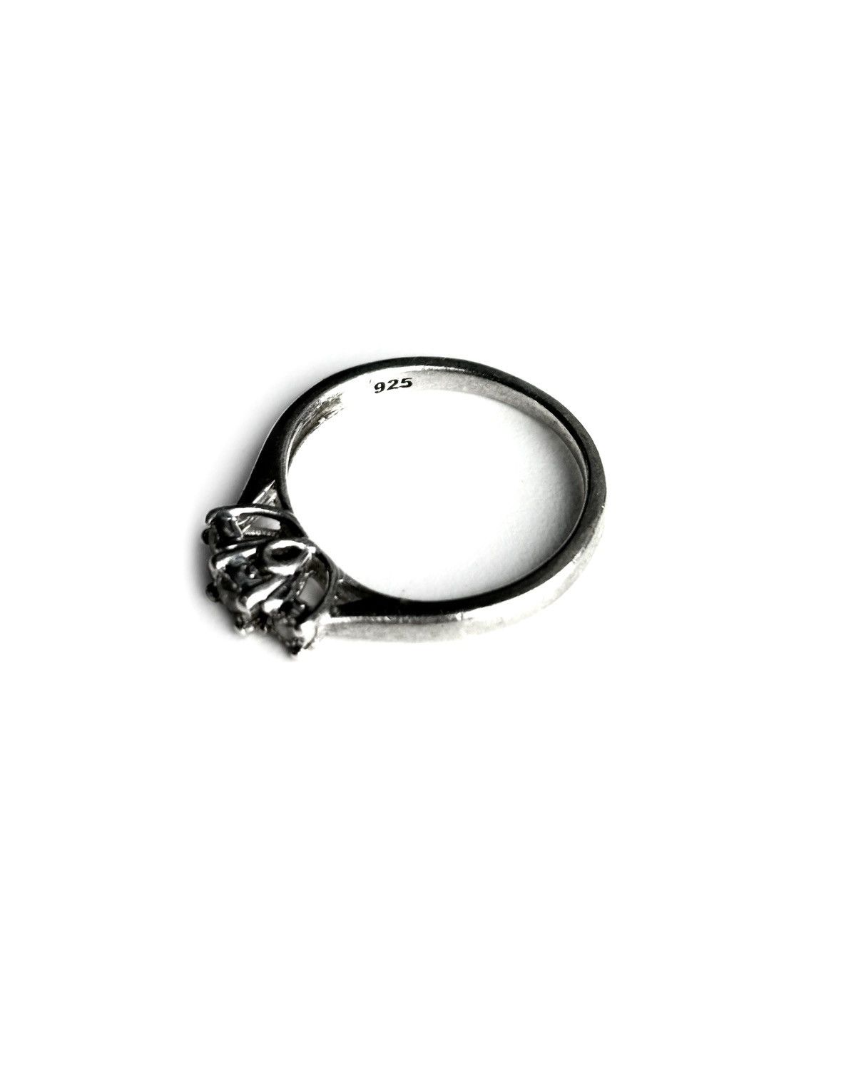 Sterling Silver Elegant JTW .925 Sterling Silver Ring with 3 Diamonds Size ONE SIZE - 4 Thumbnail