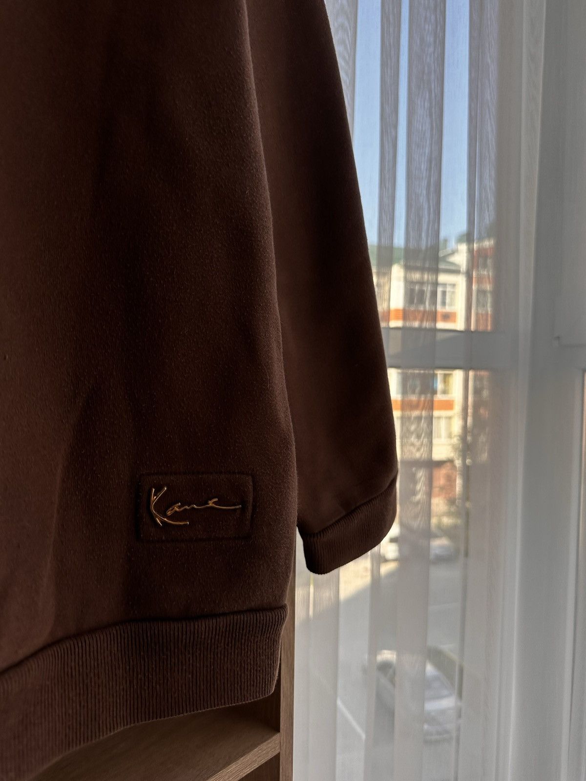 Japanese Brand × Karl Kani × Vintage Vintage Karl Kani Japanese Heavyweight Brown Big Logo Hoodie Size US L / EU 52-54 / 3 - 12 Thumbnail