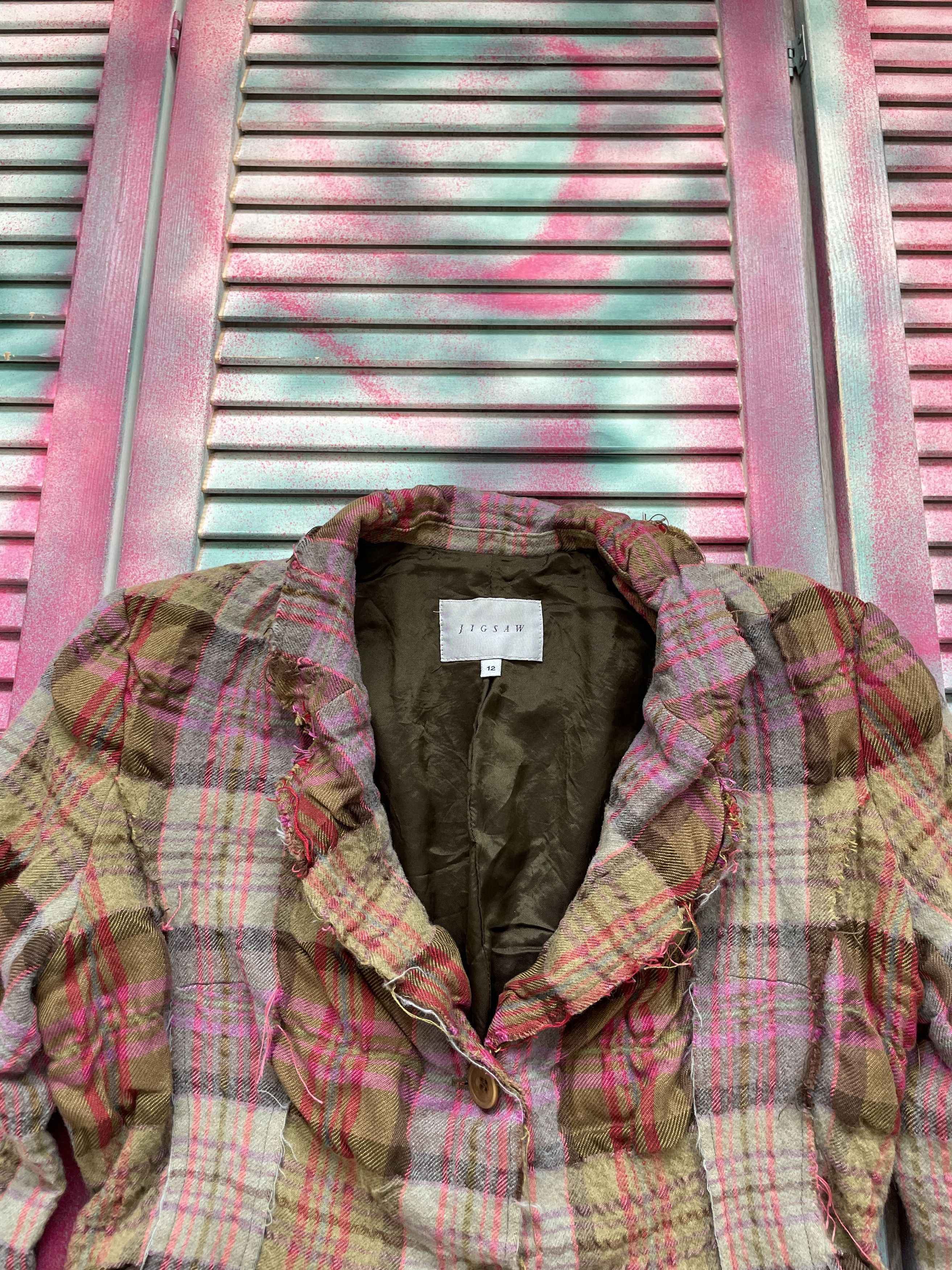 Japanese Brand Vintage 90s Work Art tattered style Fashion Blazer Jacket Size S / US 4 / IT 40 - 2 Thumbnail