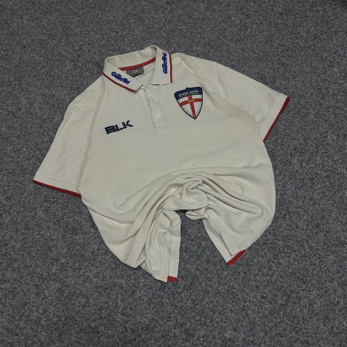 Sterling Ruby VTG Mans Rugby Polo Gillette Size L Used BLK England Size US M / EU 48-50 / 2 - 1 Thumbnail