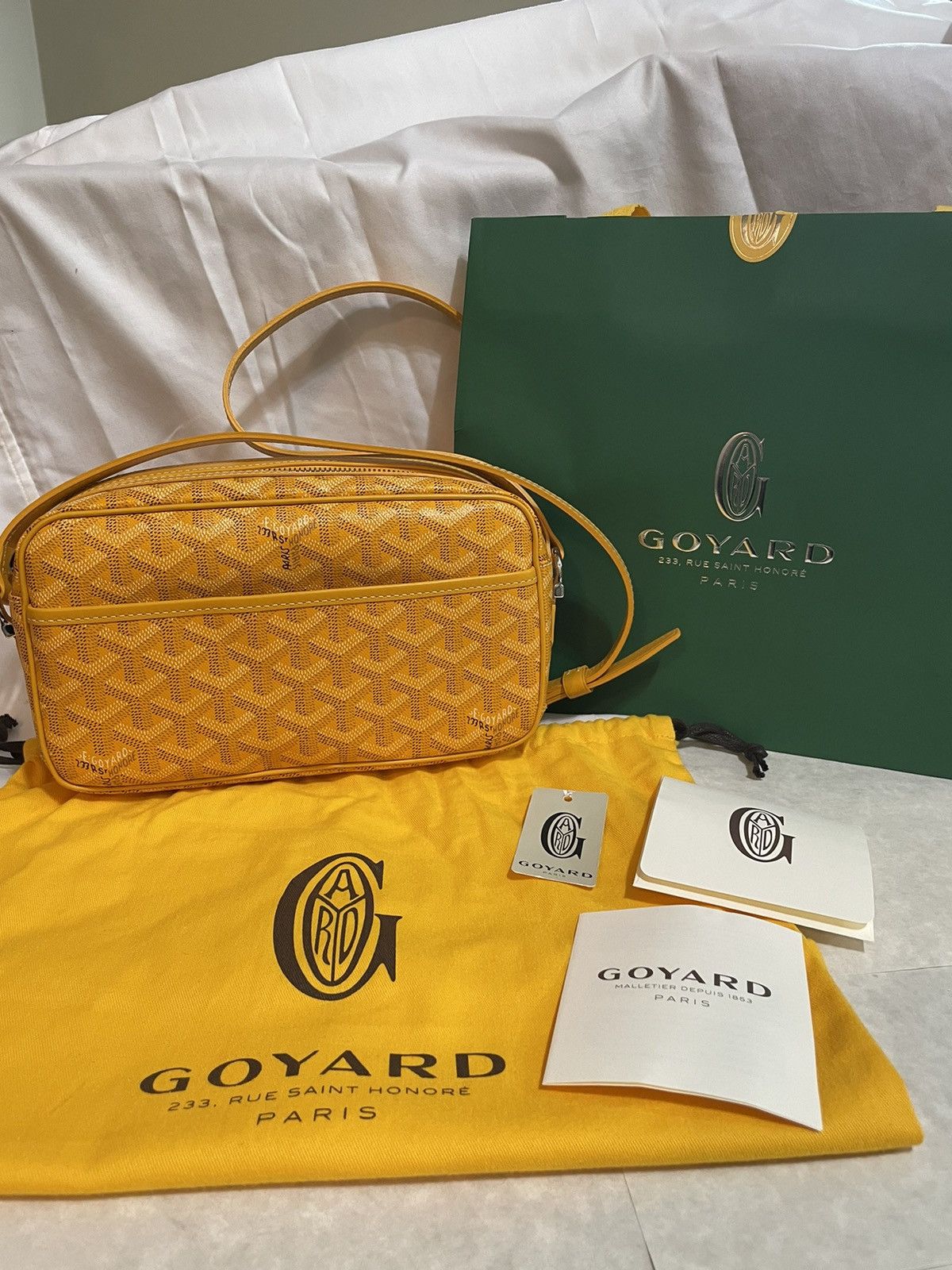 image of Goyard Cap Vert Crossbody Bag in Sun Yellow, Women's