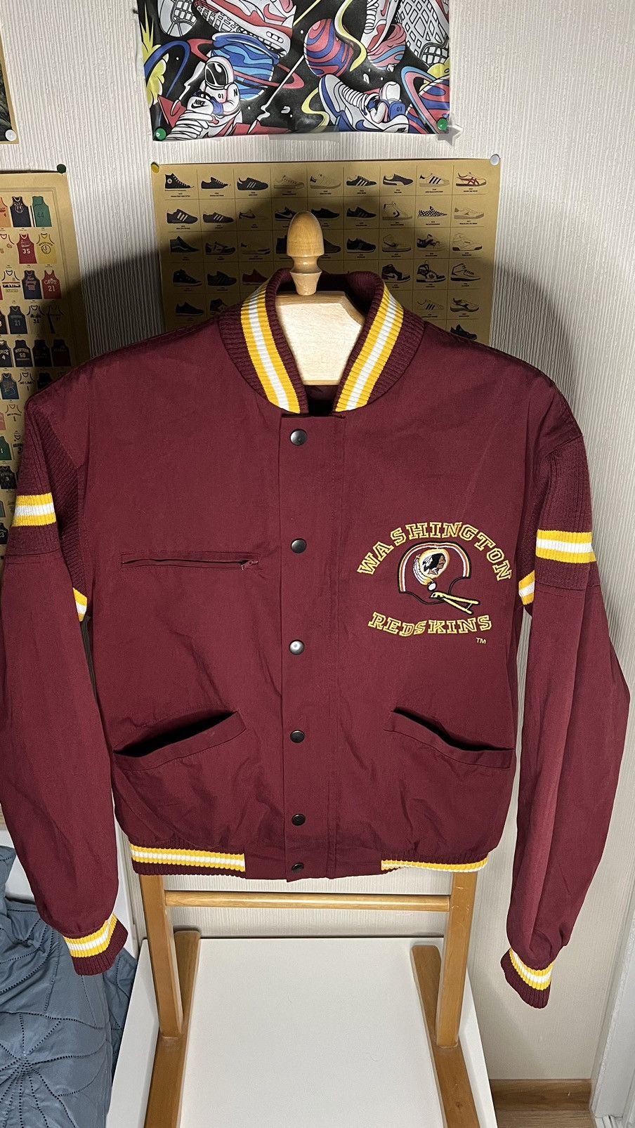 image of VTG 90’Swashington Redskins Nfl Bomber Made In England, Men's (Size Small)