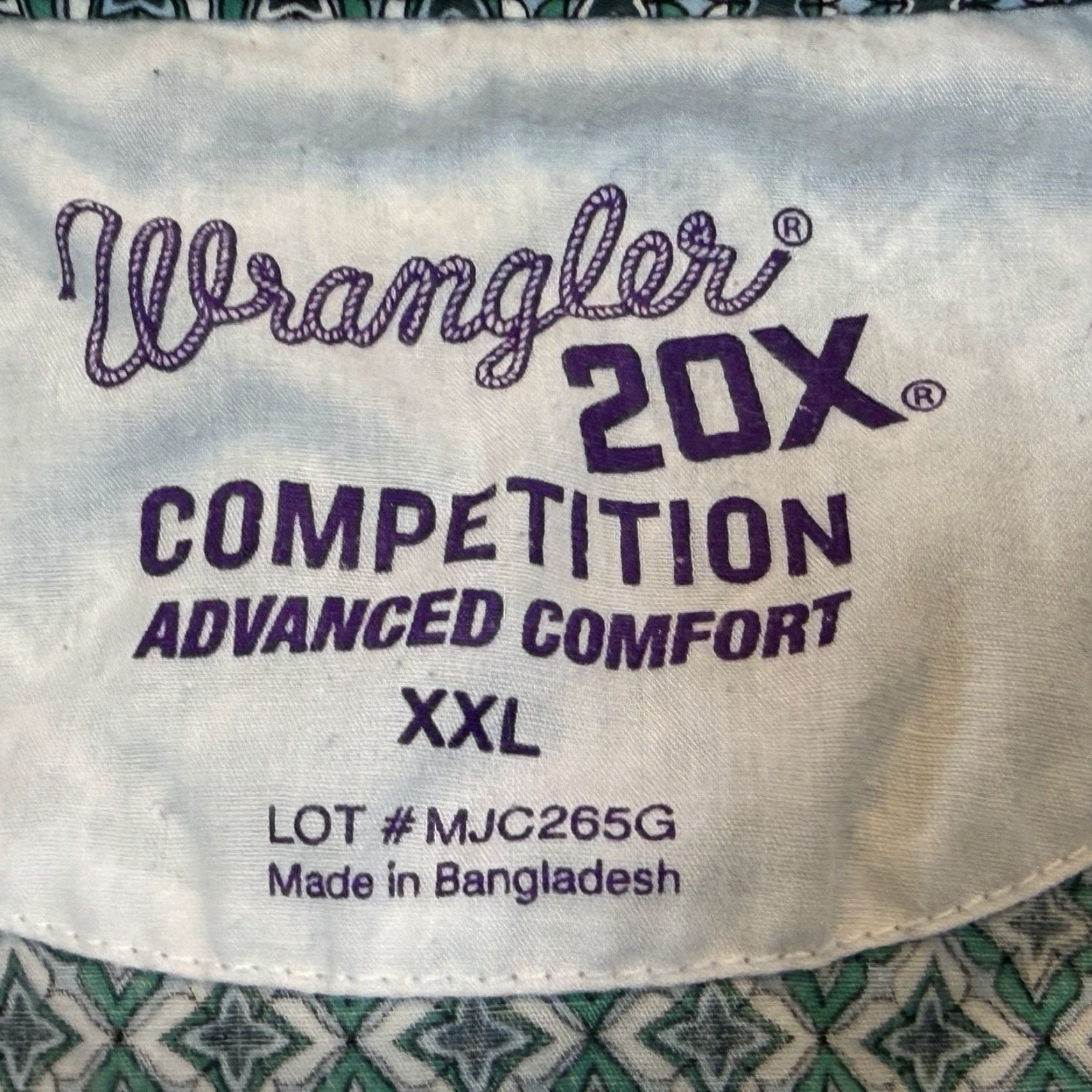 Wrangler VINTAGE Wrangler 20X Pearl Snap Shirt Mens XXL Green Geometric Print Western Competition Comfort Shirt Size US XXL / EU 58 / 5 - 5 Thumbnail