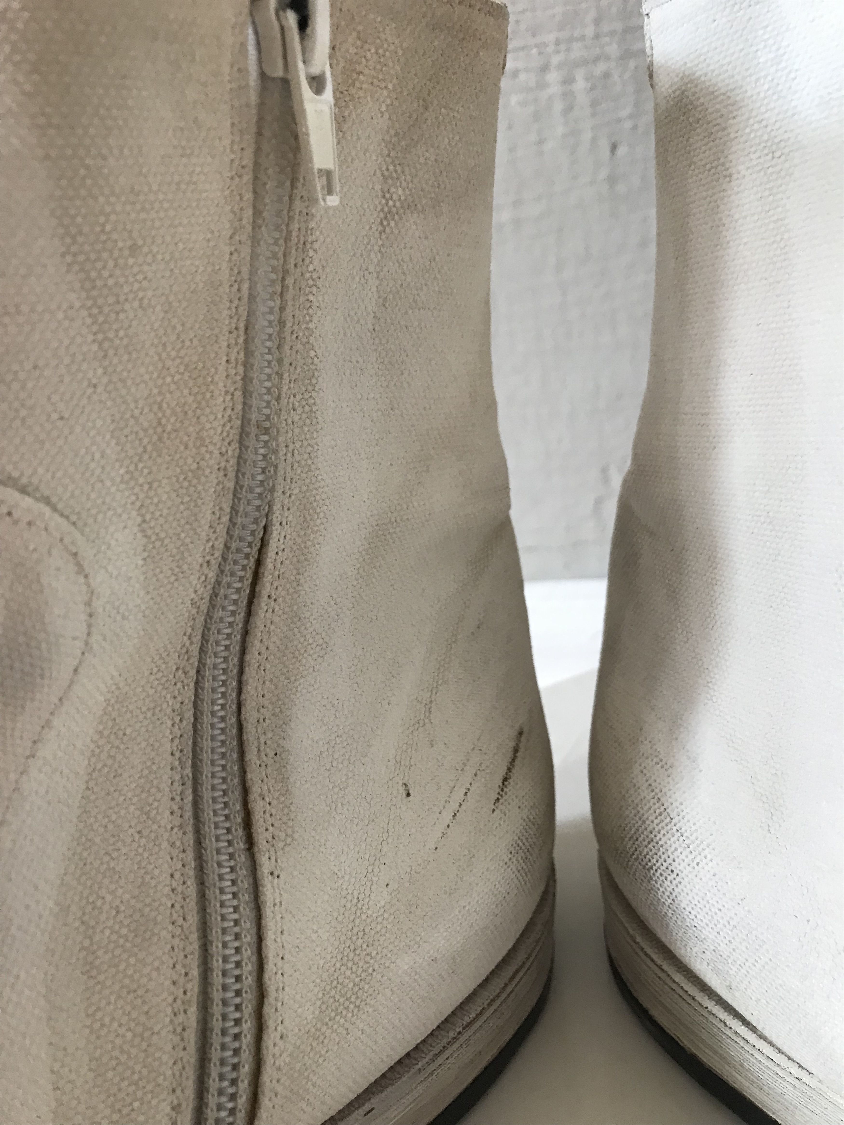Maison Margiela SS07 Martin Margiela 22 white painted canvas boots Size US 8.5 / EU 41-42 - 5 Thumbnail
