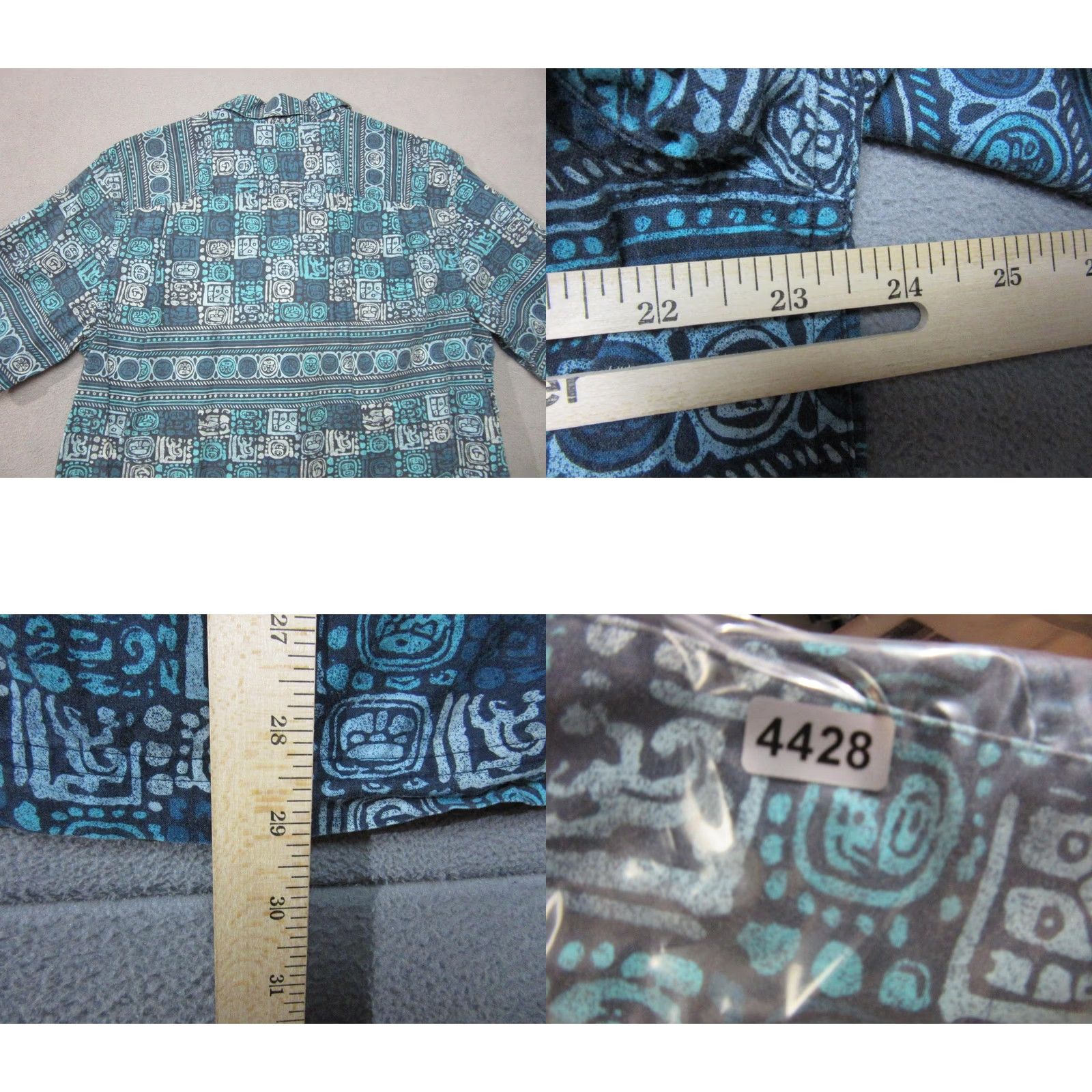 Vintage VINTAGE L.L. Bean Shirt Mens M Geometric Hawaiian Short Sleeve Blue Green Casual Mens Accessories? Size US M / EU 48-50 / 2 - 8 Thumbnail