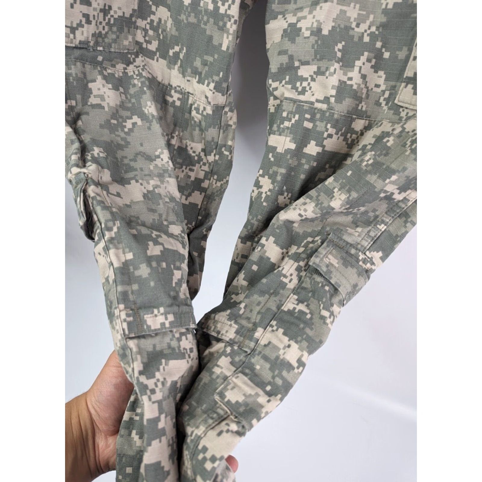 Vintage Army Combat Uniform Trousers Pants S Short Digital Camo Mens Navy Nylon Cotton Inseam 28" US Military SP M100-05-D-0427 Size US 29 - 4 Thumbnail
