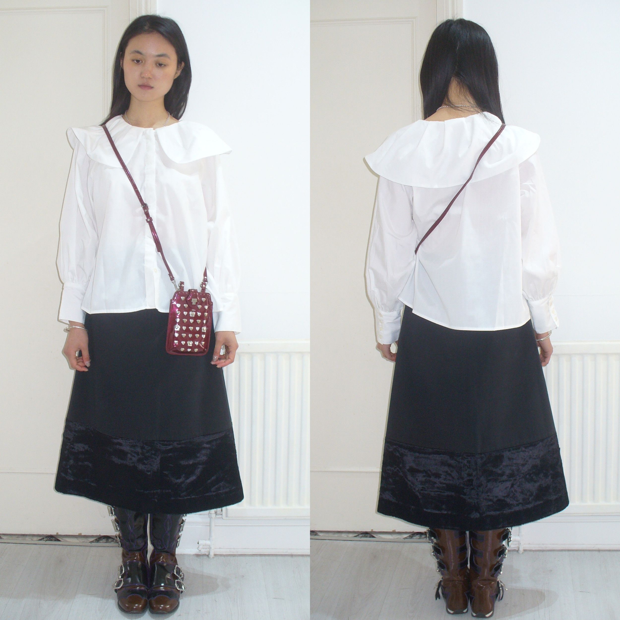 Other Preloved Japanese blouse with huge peter pan collar Size M / US 6-8 / IT 42-44 - 4 Thumbnail