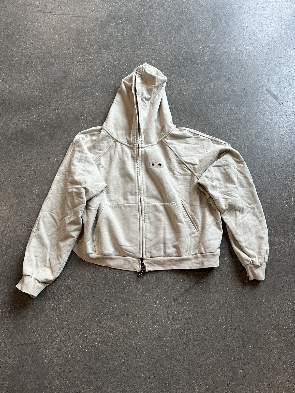 image of Kody Phillips Full Zip Hoodie Ivory in Beige, Men's (Size 2XL)