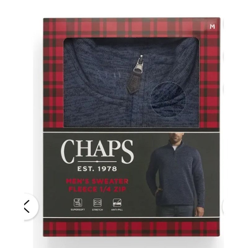 Chaps Chaps Men's Full Zip Holiday Sweater LARGE Size US L / EU 52-54 / 3 - 8 Thumbnail