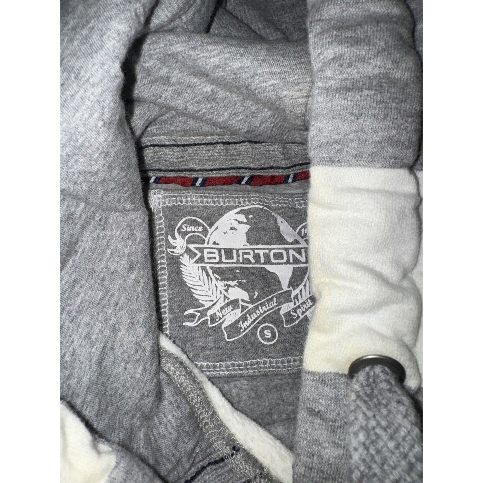 Burton Burton Snowboarding Striped Sweater Hoodie Grey S 19x25 Size US S / EU 44-46 / 1 - 4 Thumbnail