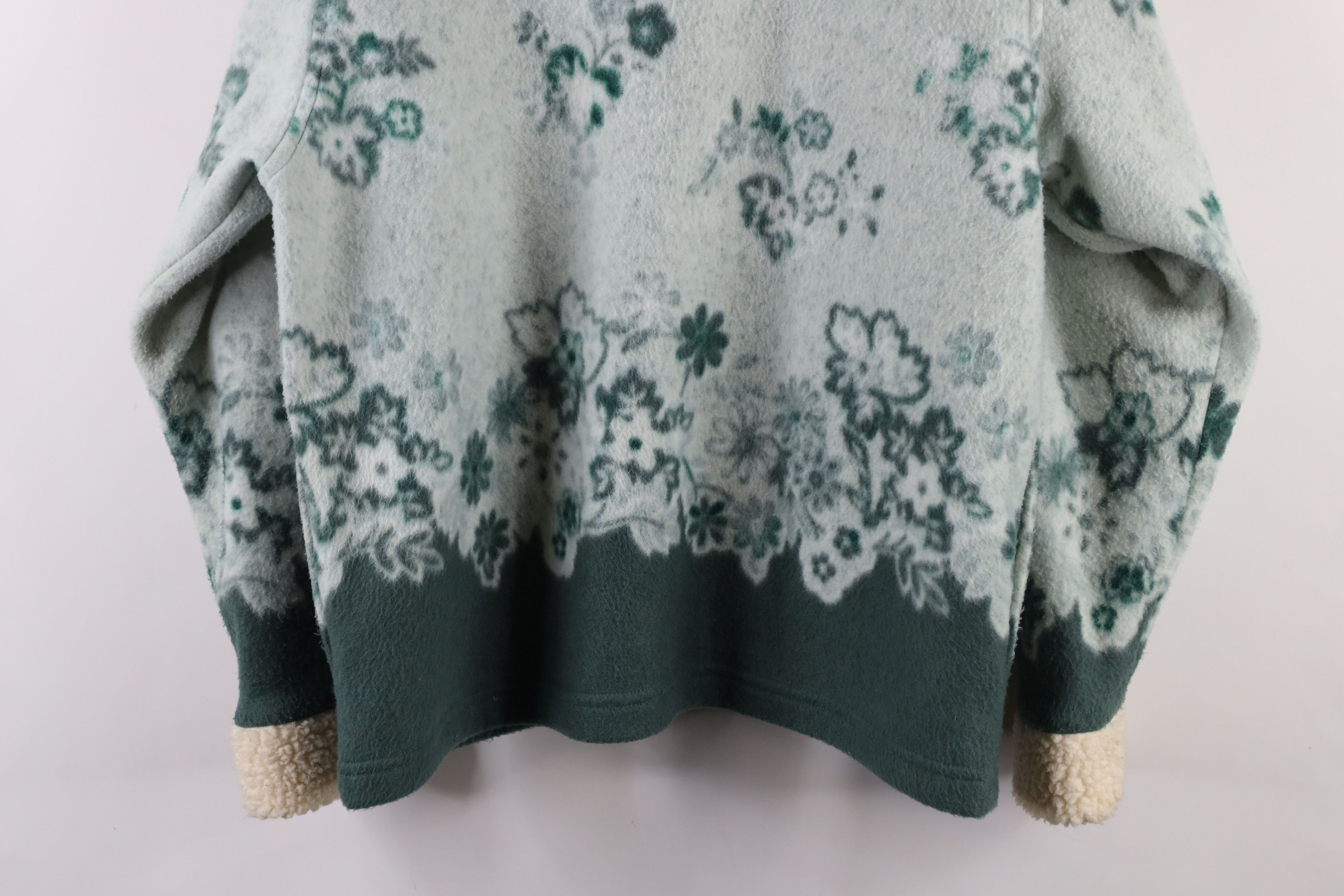 Vintage Vintage 90s Streetwear Flower All Over Print Fleece Jacket Size L / US 10 / IT 46 - 12 Thumbnail