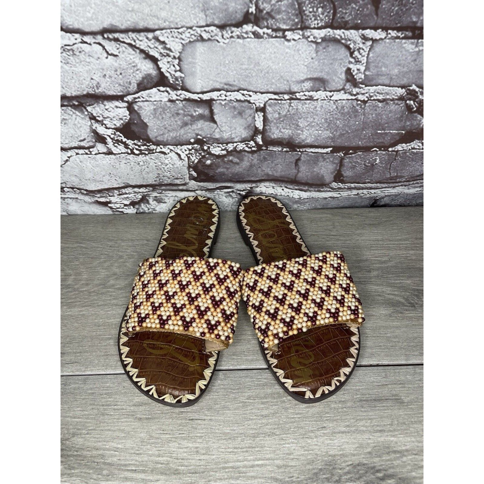 Sam Edelman Sam Edelman Gunner 3 Peach Pearl Beaded Multi Sandals Women’ Size US 6.5 / IT 36.5 - 15 Thumbnail