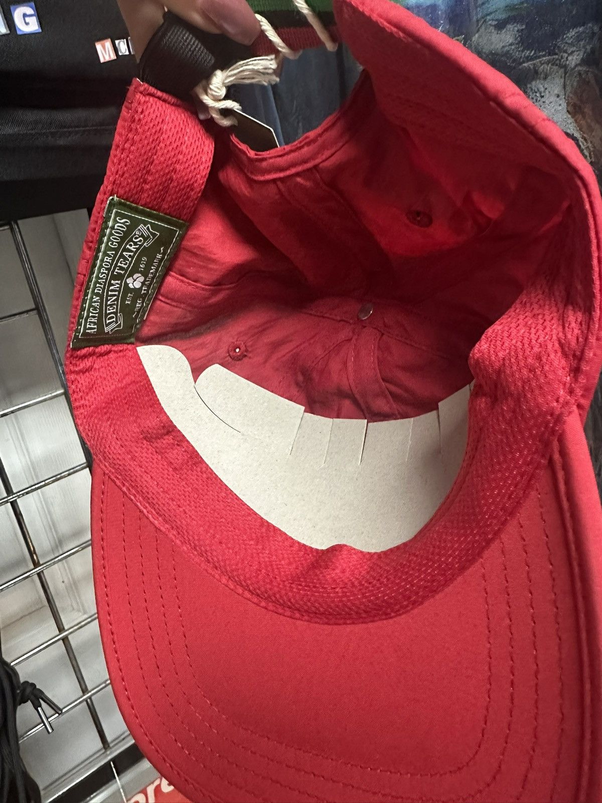 DENIM TEARS Denim Tears ADG Cap (Red) Size ONE SIZE - 3 Thumbnail