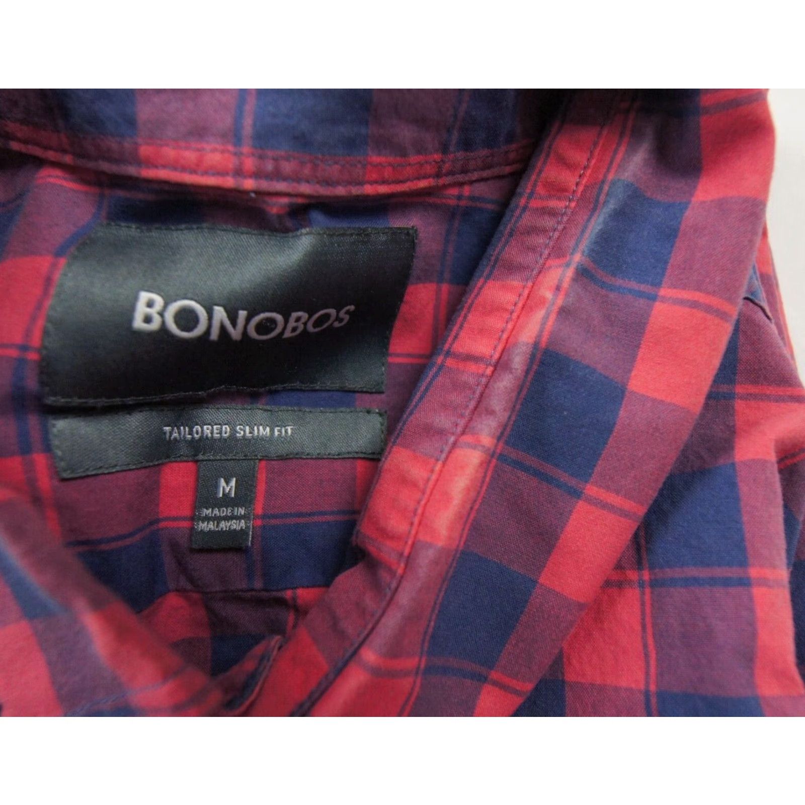 Bonobos Bonobos Mens Medium Slim Fit Button Down Long Sleeve Plaid Shirt Size US M / EU 48-50 / 2 - 4 Thumbnail