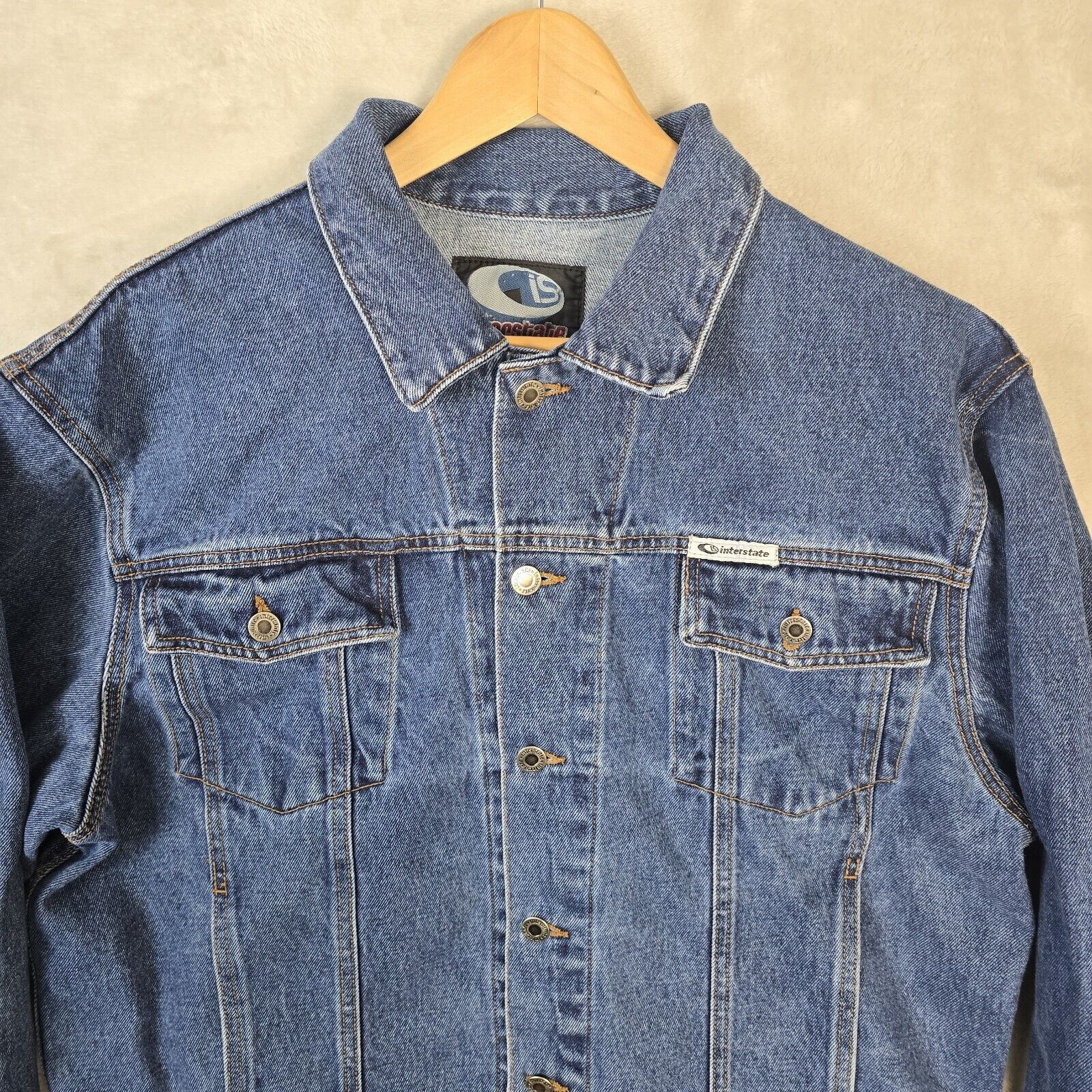 Vintage Vintage Interstate IS Freestyle Clothing Denim Jacket Sz XL Size US XL / EU 56 / 4 - 3 Thumbnail