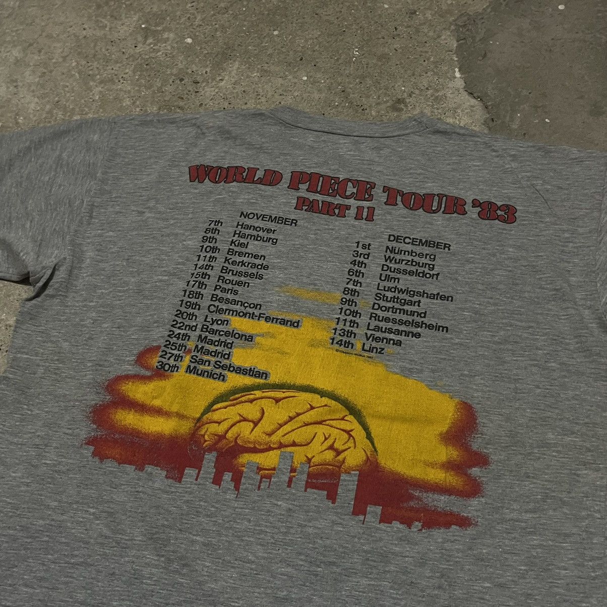 Band Tees × Vintage Vintage iron maiden world tour 1983 t-shirt Size US L / EU 52-54 / 3 - 8 Thumbnail