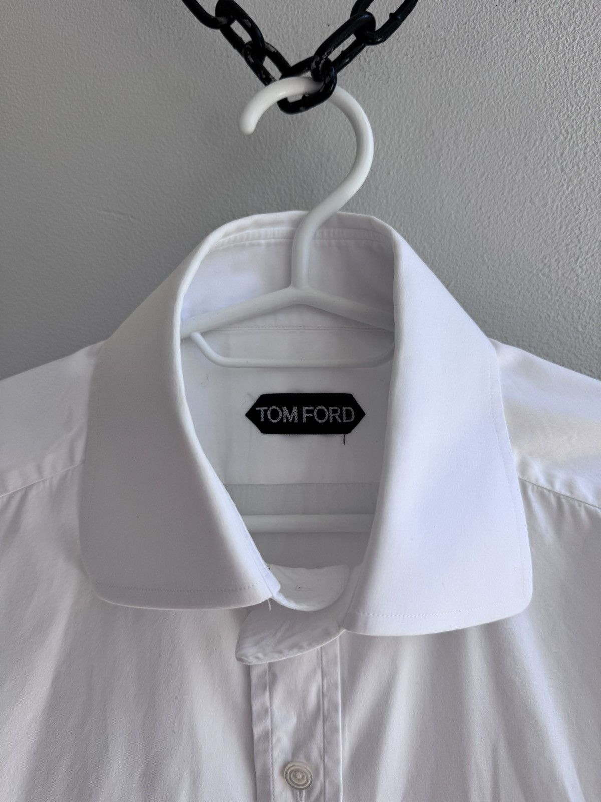 Tom Ford RARE Tom Ford Men’s White Classic Shirt Luxury Designer Size US M / EU 48-50 / 2 - 3 Thumbnail