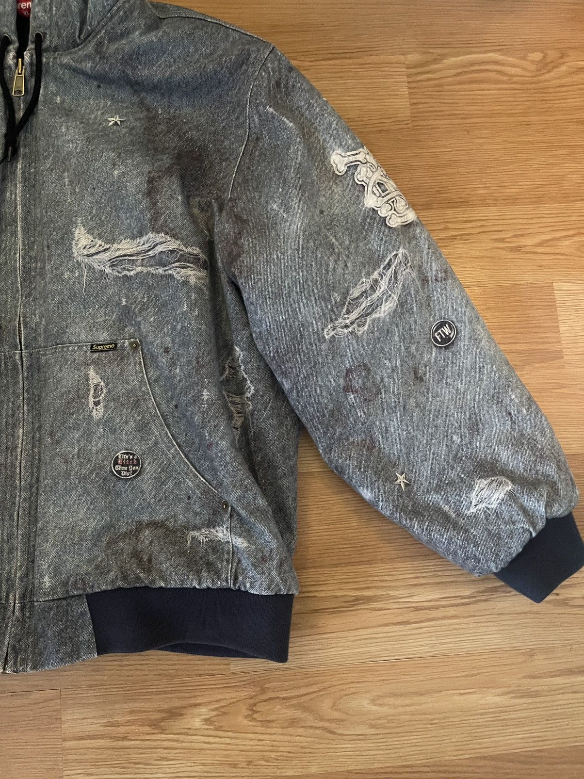 Supreme Supreme HJR Trompe L'oeil Hooded Work Jacket Size US XL / EU 56 / 4 - 4 Thumbnail