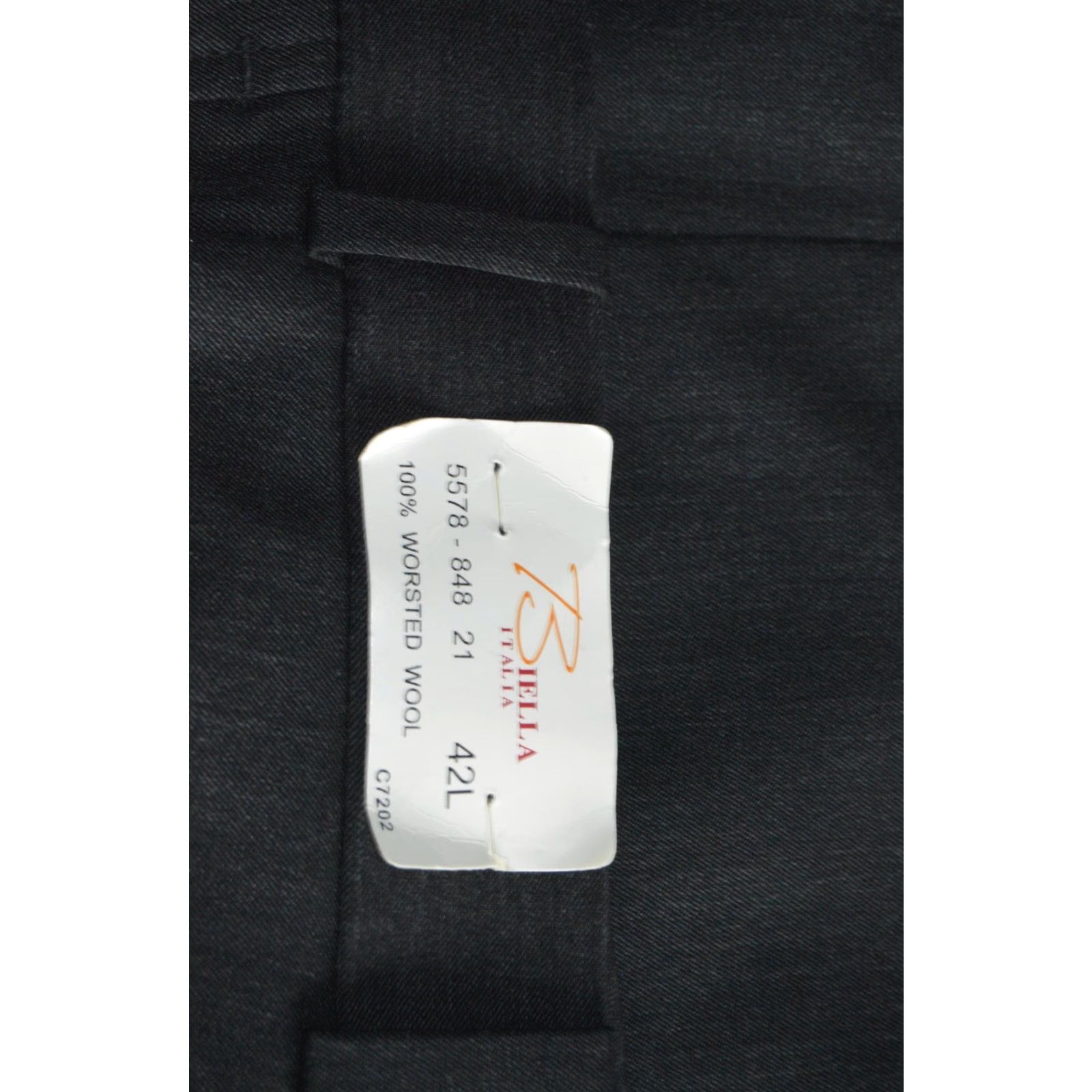 Vintage Biella Italia Pants Mens 42L Black 100% Virgin Wool Pleated Dress Slacks Size US 42 / EU 58 - 7 Thumbnail