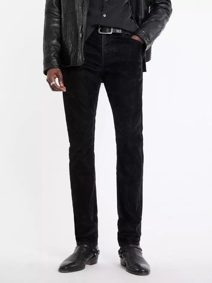 image of John Varvatos Flicked Denim. 30 in Black, Men's