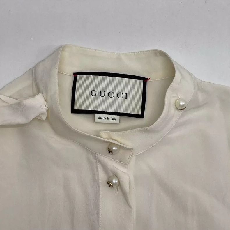 Gucci Gucci Silk pearl buckle shirt Size XS / US 0-2 / IT 36-38 - 6 Thumbnail