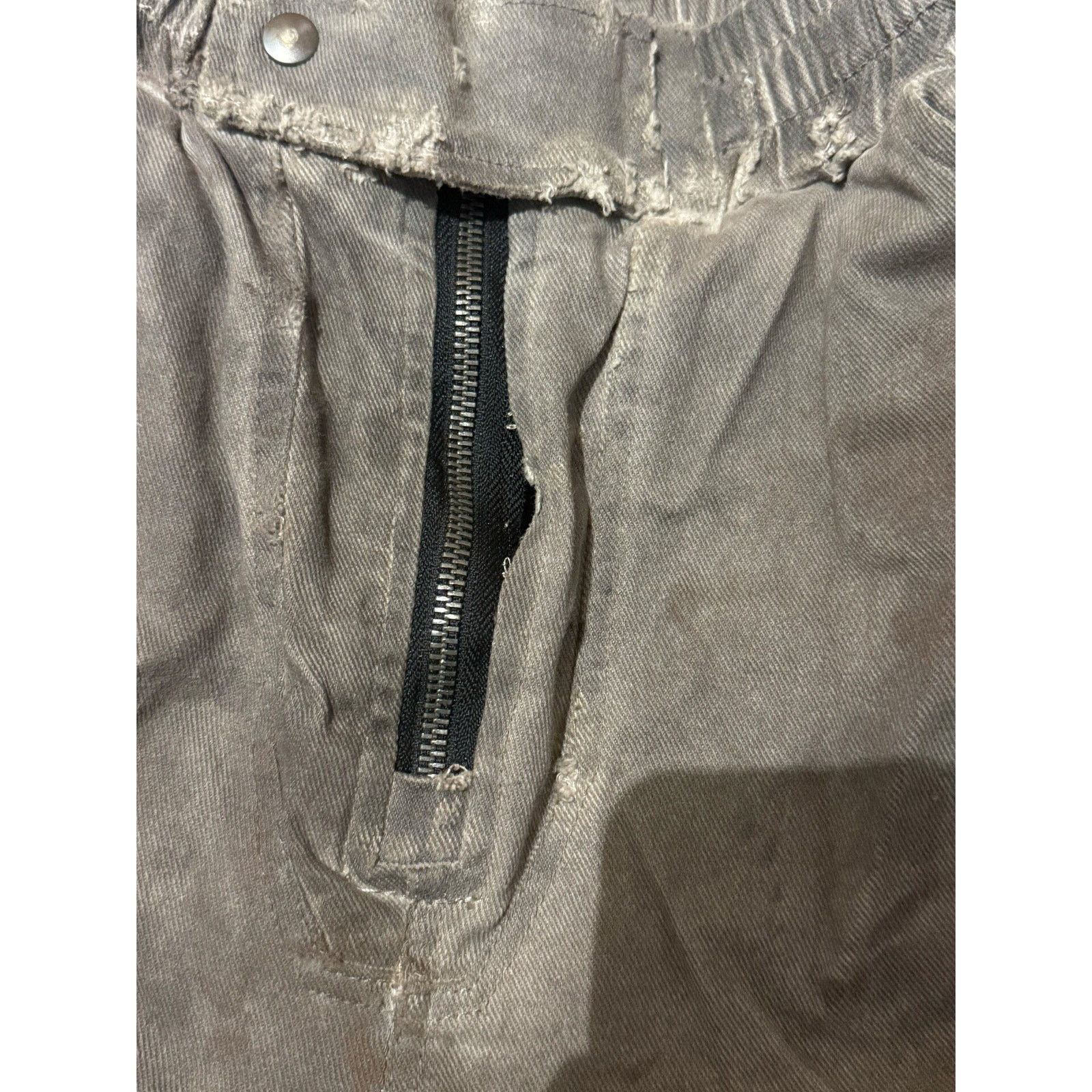 Japanese Brand Vintage Distressed Destroyed Wideleg Baggy Denim Cargo Pants Size US 30 / EU 46 - 3 Thumbnail