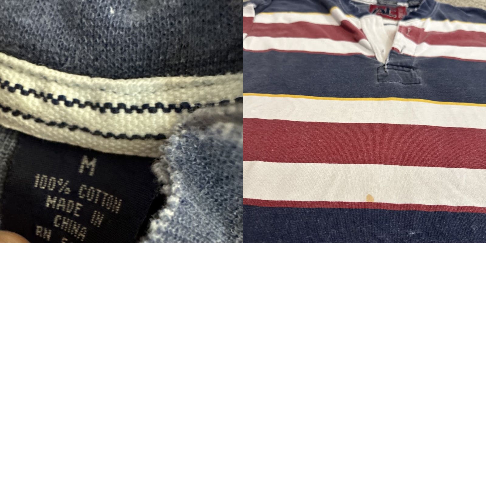 American Eagle Outfitters VINTAGE American Eagle Sport Rugby Striped Red White Blue Long Sleeve Henley T-Shirt Mens L Size US L / EU 52-54 / 3 - 8 Thumbnail