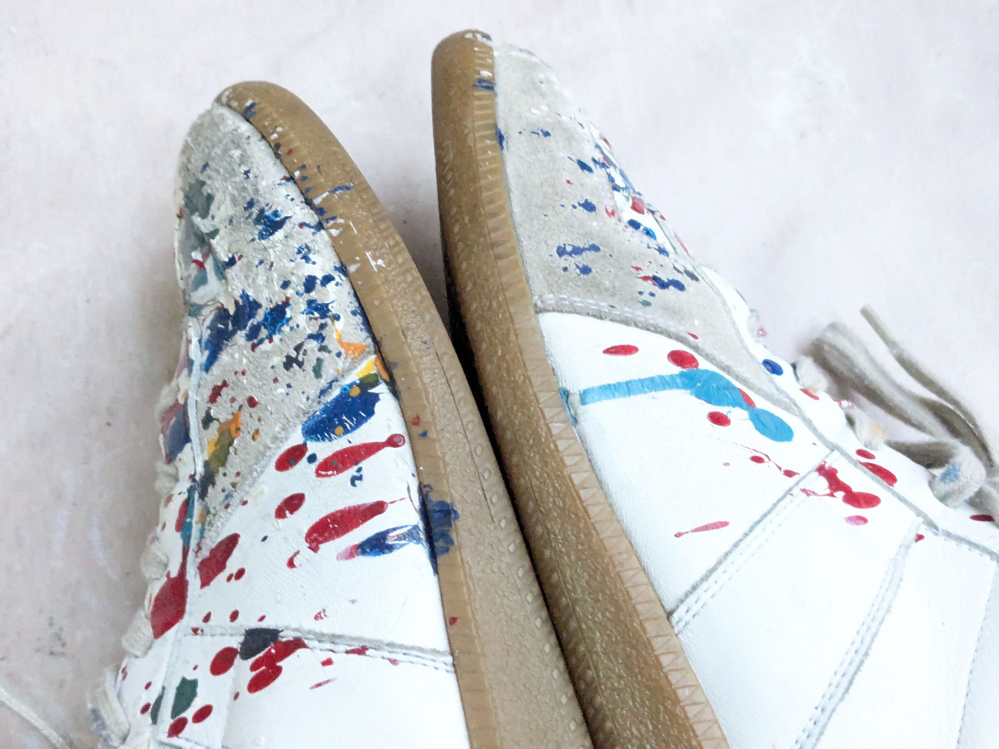 Maison Margiela Maison Margiela GAT Replica White Paint Splatter 9 42 Low Size US 9 / EU 42 - 10 Thumbnail