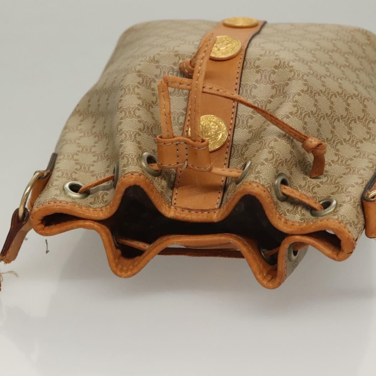 Celine CELINE Macadam Canvas Shoulder Bag Pvc Beige Gold Size ONE SIZE - 6 Thumbnail