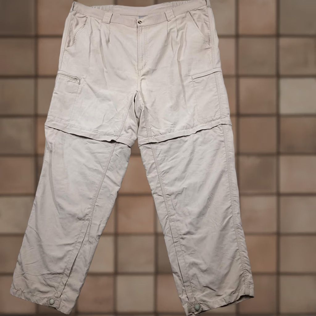 Vintage VINTAGE L.L. Bean Traveler Pants Mens 2XL Khaki Convertible Zip Off Nylon Hiking Quick Dry (Note: If not vintage, omit VINTAGE) Size US 39 - 1 Thumbnail