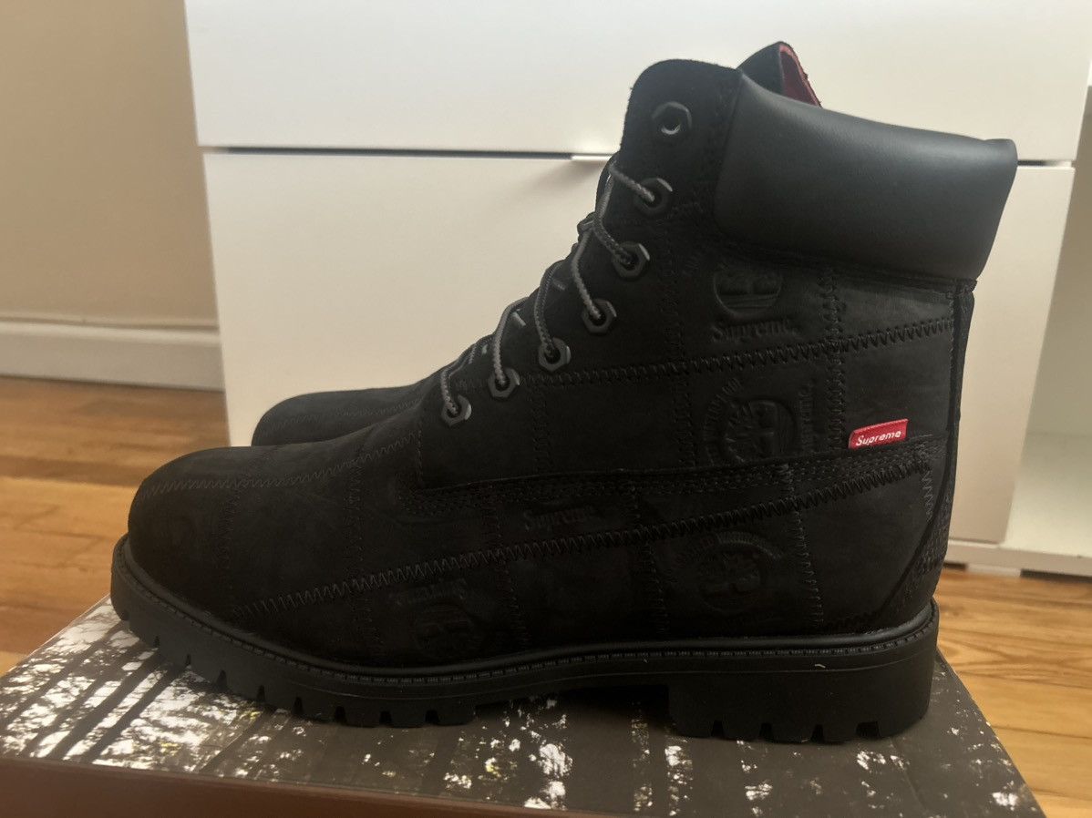 Supreme × Timberland Timberland x Supreme Patchwork Black Boot Size US 11 / EU 44 - 4 Thumbnail
