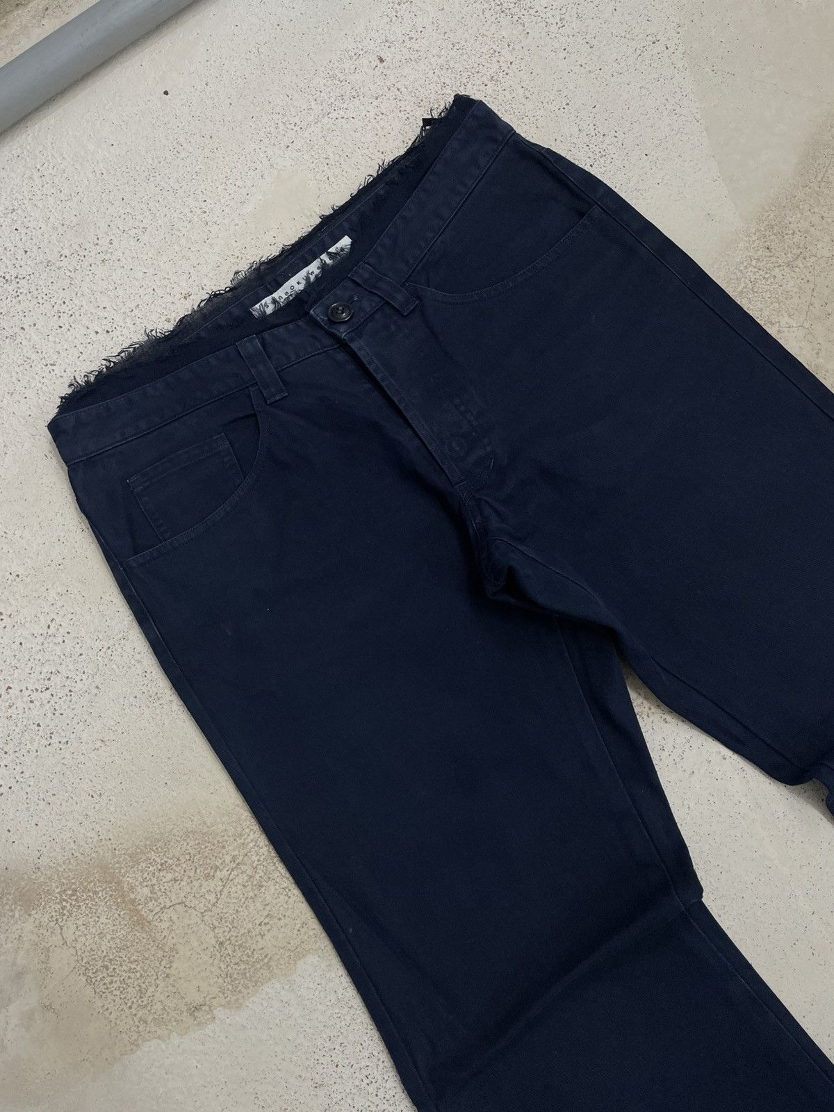 Issey Miyake Sunaokuwahara by Issey Miyake Japan Dark Blue Formal Pants Size US 29 - 4 Thumbnail