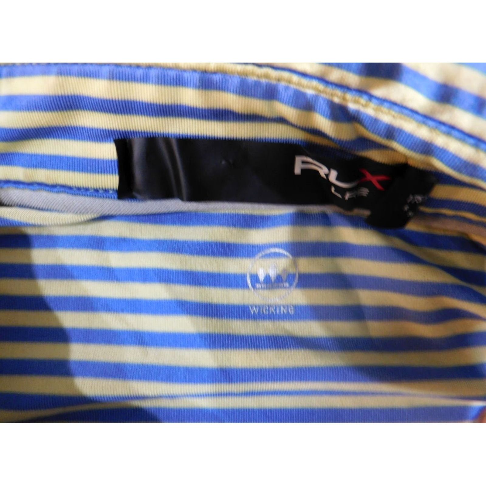 RLX Ralph Lauren RLX Ralph Lauren Polo Shirt M Mens Striped Blue Stretch Golf Performance Shirt Size US M / EU 48-50 / 2 - 7 Thumbnail