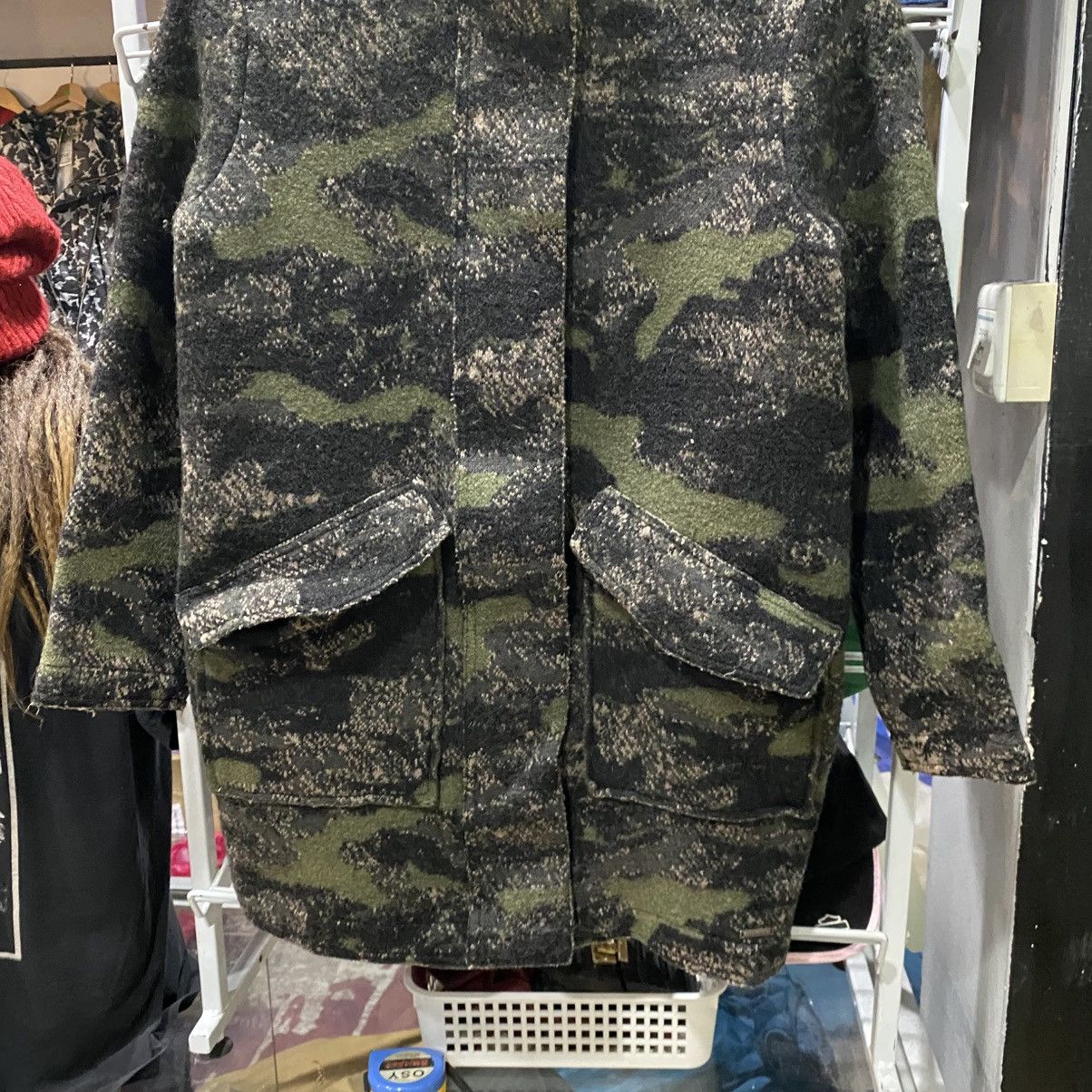 Diesel × Vintage Vintage 90s Diesel Wool Blend Camouflage Coat Jackets Size US S / EU 44-46 / 1 - 5 Thumbnail
