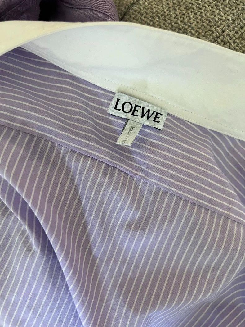 Loewe LOEWE Light purple striped long-sleeved shirt Size XXS / US 00 / IT 34 - 5 Thumbnail