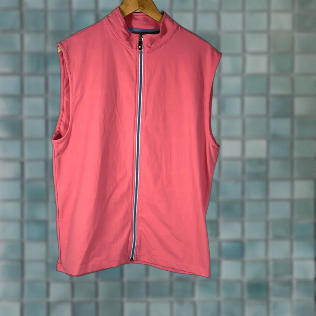 Footjoy FootJoy Womens Sleeveless Pink Golf Full Zip Shirt M Medium Jacket Windbreaker Size M / US 6-8 / IT 42-44 - 1 Thumbnail