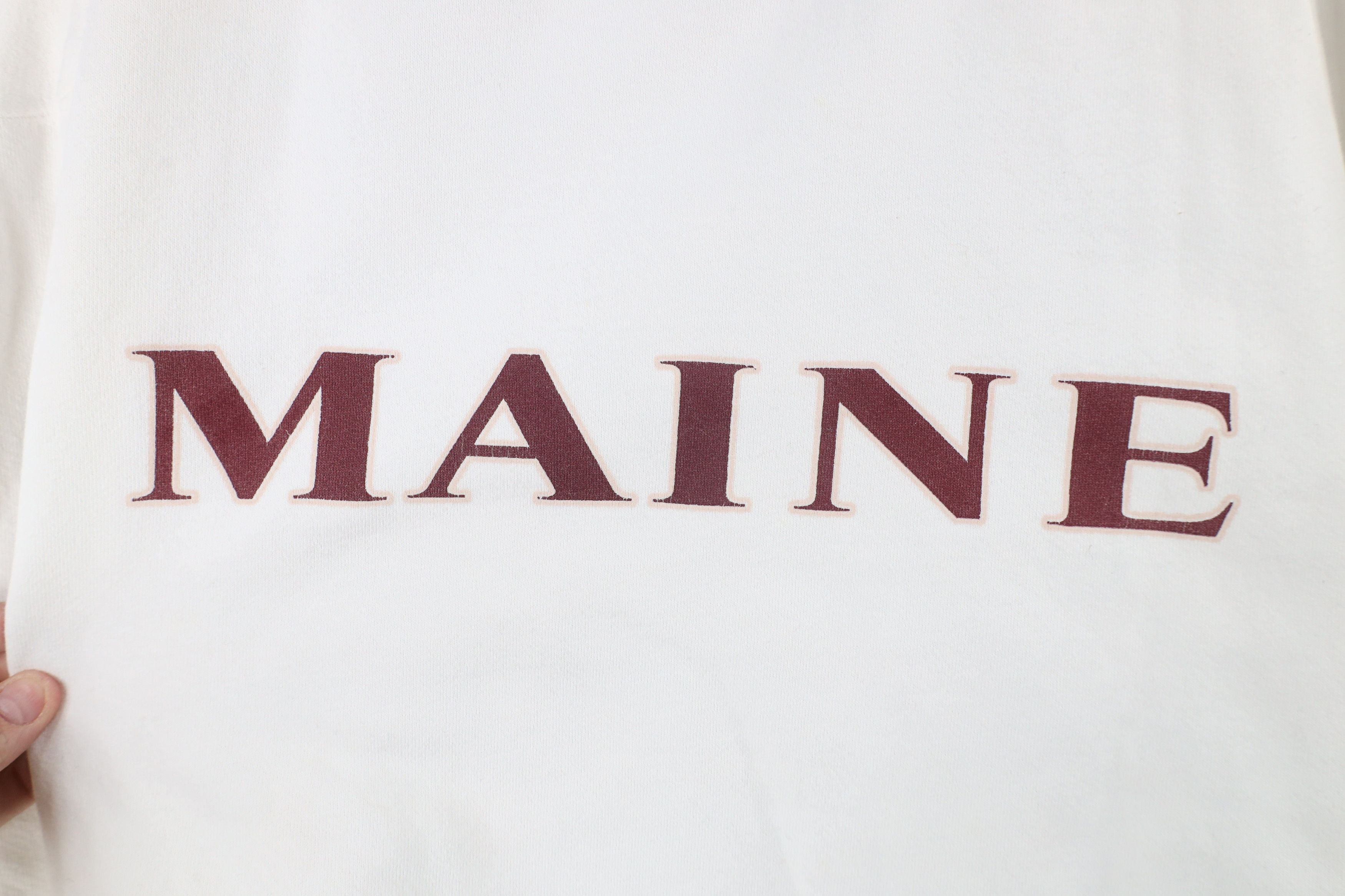Vintage Vintage 90s Streetwear Spell Maine Crewneck Sweatshirt USA Size US L / EU 52-54 / 3 - 4 Thumbnail
