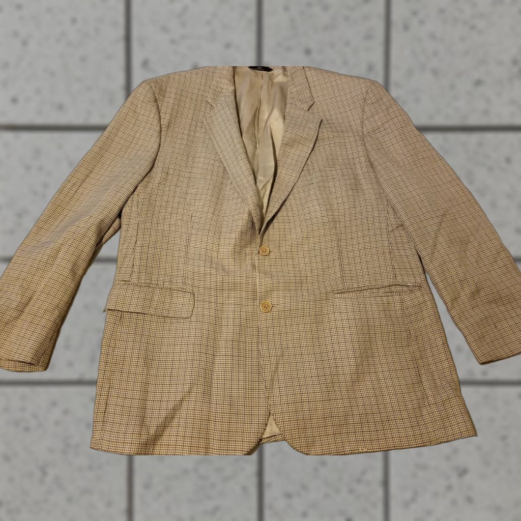 Brooks Brothers VINTAGE Brooks Brothers Blazer Shirt? 3-in-1 Jacket Wool Silk Khaki Beige 46R Mens Womens? Size 46R - 1 Thumbnail
