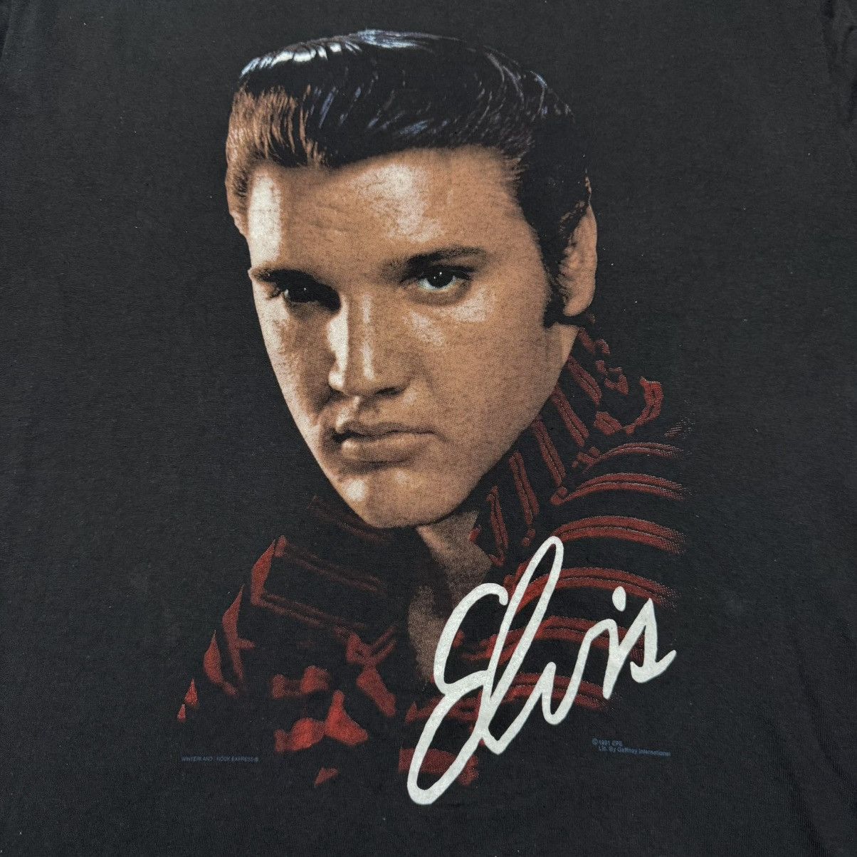 Band Tees Vintage 1991 Elvis Presley Portrait Shirt Single Stitch Size US XL / EU 56 / 4 - 8 Thumbnail