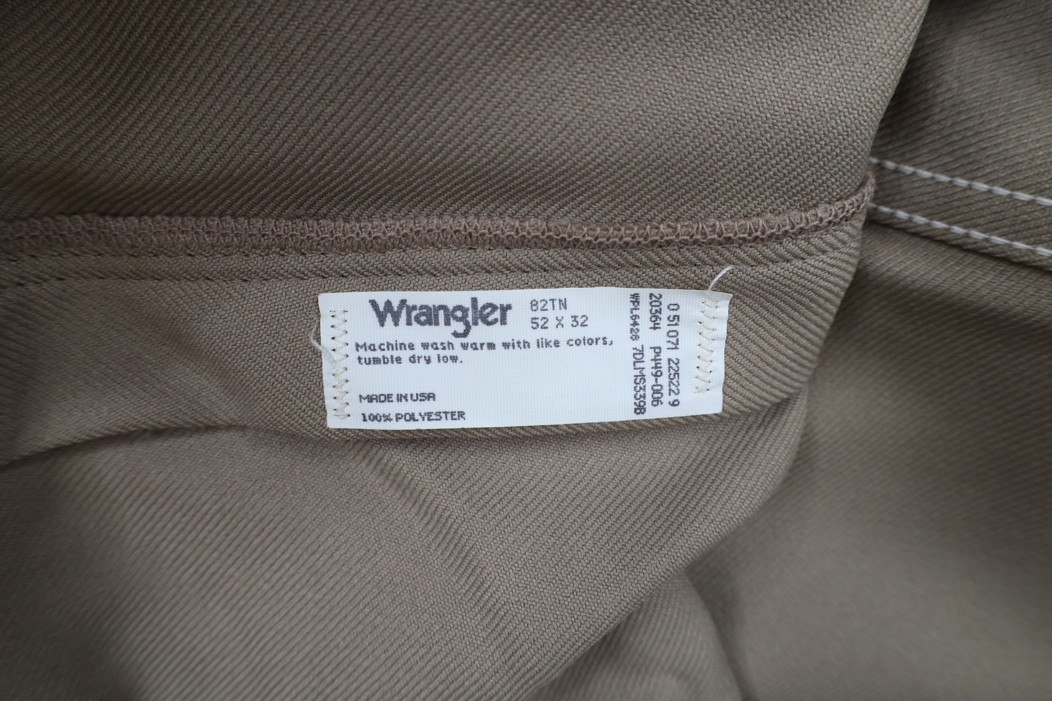 Vintage × Wrangler Deadstock Vintage 90s Wrangler Knit Wide Leg Pants Beige USA Size US 44 / EU 60 - 9 Thumbnail