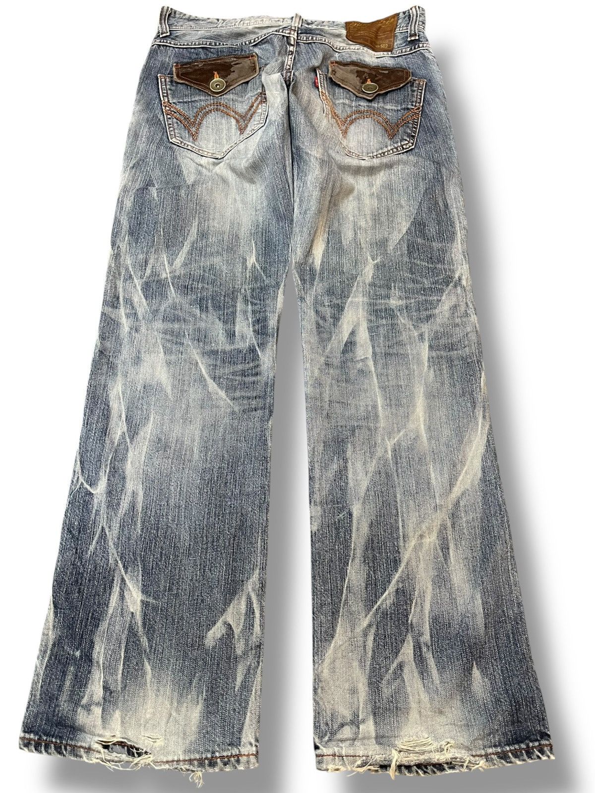 Edwin Vintage Edwin 503 Blue Trip Stonewash/Acidwash Denim Size US 35 - 6 Thumbnail