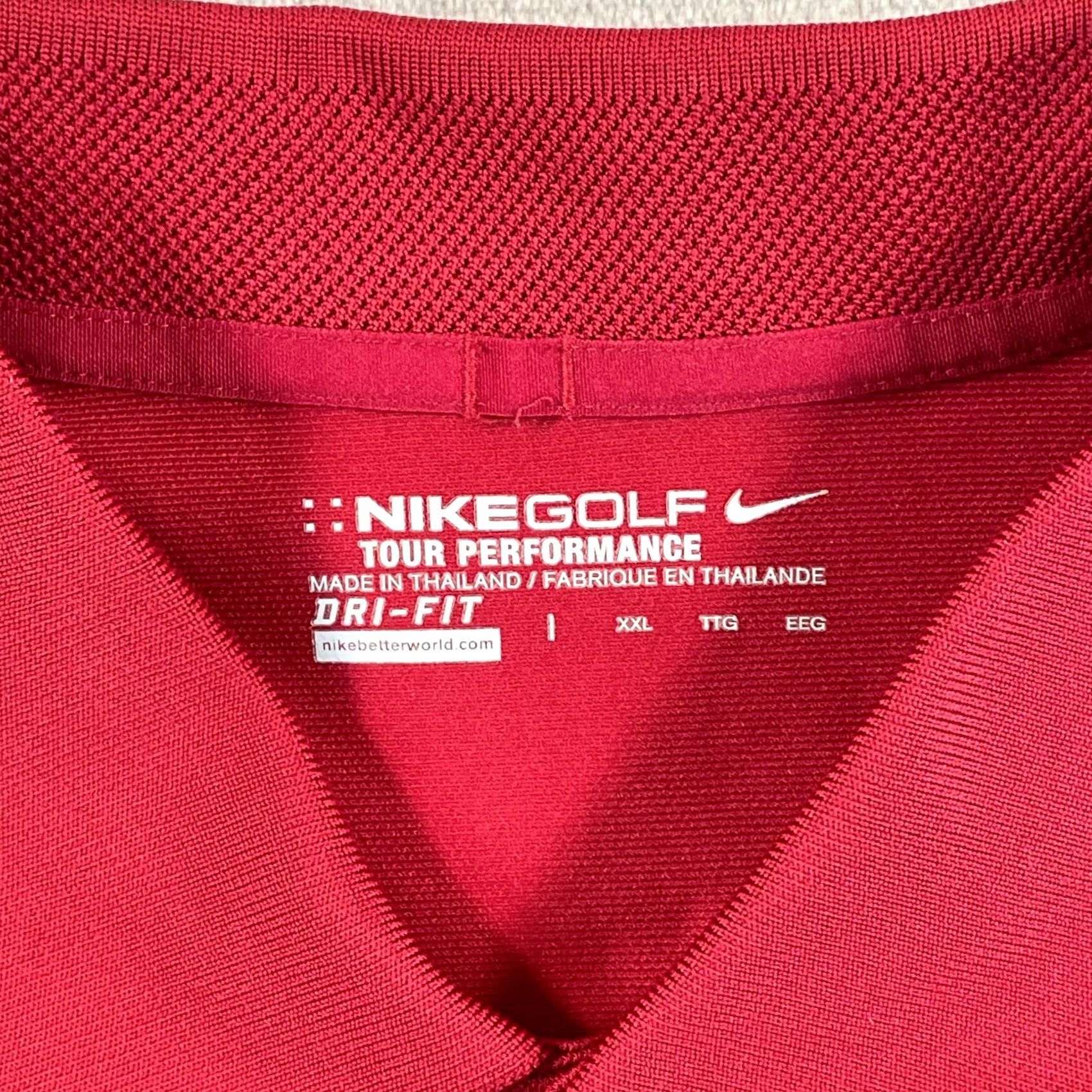 Nike Nike Victory Golf Dri-Fit Tour Performance Polo Shirt Men 2XL Red Swoosh NWOT Size US XXL / EU 58 / 5 - 2 Thumbnail